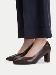 MEXX Czółenka EO-WS3990-01 Brązowy ciemny. Brązowe czółenka damskie Mexx, bez wzorów, ze skóry, bez obcasa. Za 299.99 zł.