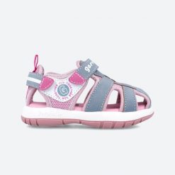 Sandały GARVALIN 242815G Niebieski. Czerwone sandały damskie Garvalin, bez wzorów, z syntetyku, bez obcasa, bez zapięcia. Za 151.07 zł.