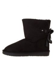 Inselhauptstadt Botki zimowe w kolorze czarnym rozmiar: 40. Czarne botki damskie Inselhauptstadt, na zimę, z materiału, bez obcasa, bez zapięcia. Za 188.85 zł.
