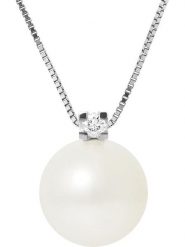Pearl Addict Srebrny naszyjnik z zawieszką - dł. 42 cm rozmiar: onesize. Brązowe naszyjniki damskie Pearl Addict, z perłą, srebrne. Za 311.85 zł.