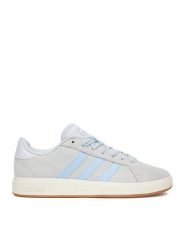 Adidas Sneakersy GRAND COURT BASE 00S JQ3595 Niebieski. Niebieskie obuwie sportowe damskie Adidas, ze skóry, bez zapięcia. Za 279.99 zł.