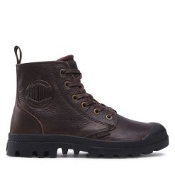 Trapery Palladium. Brązowe trapery damskie Palladium, bez zapięcia. Za 389.99 zł.
