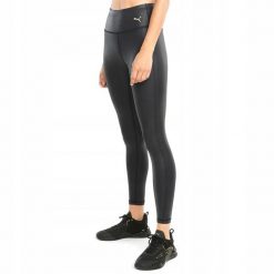 LEGGINSY DAMSKIE SPORTOWE PUMA-LEGGINGS 520925 XS KOLOR CZARNY. Czarne legginsy damskie Puma, xs, bez wzorów, z materiału, na fitness i siłownię. Za 175.64 zł.