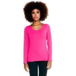 Koszulka na co dzień na siłownię. Fioletowe bluzki damskie LEONE 1947 APPAREL, bez wzorów, z bawełny, sportowe, bez kołnierzyka, bez ramiączek. W wyprzedaży za 67.30 zł.