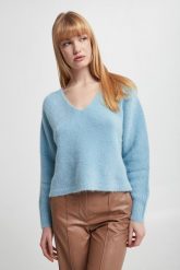 Sweter damski Amedea z alpaką MARELLA. Swetry klasyczne damskie Marella, m, bez kołnierzyka. W wyprzedaży za 720.30 zł.