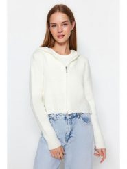 Trendyol Kardigan w kolorze białym rozmiar: L. Białe kardigany damskie Trendyol, l, bez wzorów. Za 78.99 zł.