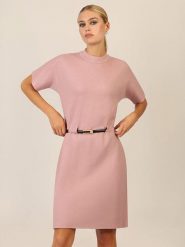 APART Sukienka dzianinowa w kolorze jasnoróżowym rozmiar: 34. Różowe sukienki damskie Apart, bez wzorów, z dzianiny, bez ramiączek. Za 230.99 zł.