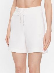 Guess Szorty sportowe Elly V2YD10 K7UW2 Biały Relaxed Fit. Białe spodenki sportowe damskie Guess, xxs, z aplikacjami, z wiskozy. Za 149.99 zł.