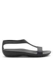 Crocs Sandały SERENA SANDAL 205469-060 Czarny. Czarne sandały damskie Crocs, bez wzorów, z materiału, bez obcasa, na płaskiej podeszwie, bez zapięcia. Za 149.99 zł.