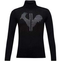 Damski sweter z golfem Rossignol Classic. Czarne golfy damskie Rossignol, bez wzorów, bez ramiączek. W wyprzedaży za 707.50 zł.