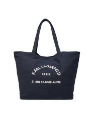 KARL LAGERFELD Torebka A1W50006 Granatowy. Niebieskie shopper bag KARL LAGERFELD, bez wzorów, z materiału, bez dodatków. Za 219.99 zł.