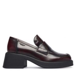 Półbuty Vagabond Shoemakers. Czerwone półbuty damskie Vagabond Shoemakers, bez wzorów, bez obcasa, na obcasie, bez zapięcia. Za 609.99 zł.