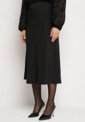 Czarna Klasyczna Spódnica o Rozkloszowanym Kroju Dorilda. Czarne spódnice damskie Born2be, do pracy, l, bez wzorów, biznesowe, midi. Za 69.99 zł.
