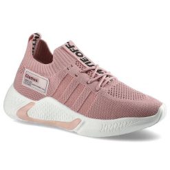 Różowe Sneakersy Damskie Artiker Modne Półbuty. Czerwone obuwie sportowe damskie Artiker, na wiosnę, z materiału, bez zapięcia, trekkingowe. Za 109.00 zł.