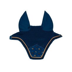 Czapka przeciw insektom dla konia z weluru Kentucky Horsewear Fly Veil Wellingto. Niebieskie czapki damskie KENTUCKY HORSEWEAR, bez wzorów, z materiału. Za 342.00 zł.