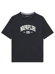 Napapijri T-Shirt S-Inot NP0A891F M Czarny Regular Fit. Czarne t-shirty i koszulki chłopięce Napapijri, bez wzorów, z bawełny, bez kołnierzyka, bez ramiączek. Za 69.99 zł.