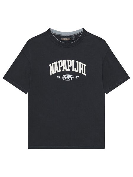 Napapijri T-Shirt S-Inot NP0A891F M Czarny Regular Fit. Czarne t-shirty i koszulki chłopięce Napapijri, bez wzorów, z bawełny, bez kołnierzyka, bez ramiączek. Za 59.99 zł.