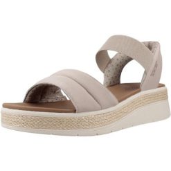Sandały SKECHERS BOBS SUN RAY Brązowy. Brązowe sandały damskie Skechers, bez wzorów, z materiału, bez obcasa, bez zapięcia. Za 289.99 zł.