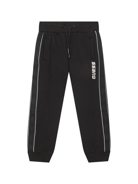 Guess Spodnie dresowe L5GQ13 KB3P2 Czarny Regular Fit. Czarne spodnie dresowe chłopięce Guess, z bawełny. Za 169.99 zł.