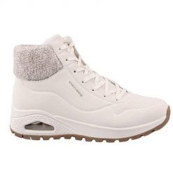 Buty do chodzenia damskie Skechers Uno Rugged Darling. Białe obuwie sportowe casual damskie Skechers, z materiału, bez zapięcia. Za 437.00 zł.