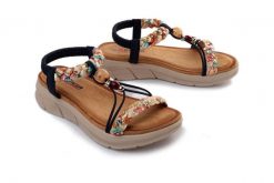 Artiker Relaks 58C002 granatowy;wielokolorowy, sandały damskie. Niebieskie sandały damskie Artiker Relaks, bez wzorów, bez obcasa, bez zapięcia. Za 164.90 zł.