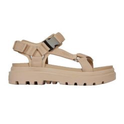 Sandały Palladium Pallacruise Strap beżowe. Brązowe sandały damskie Palladium, bez wzorów, z tkaniny, bez obcasa, bez zapięcia. Za 367.90 zł.