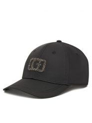 Guess Czapka z daszkiem AW5370 POL01 Czarny. Czarne czapki z daszkiem damskie Guess, z aplikacjami, z materiału. Za 129.99 zł.