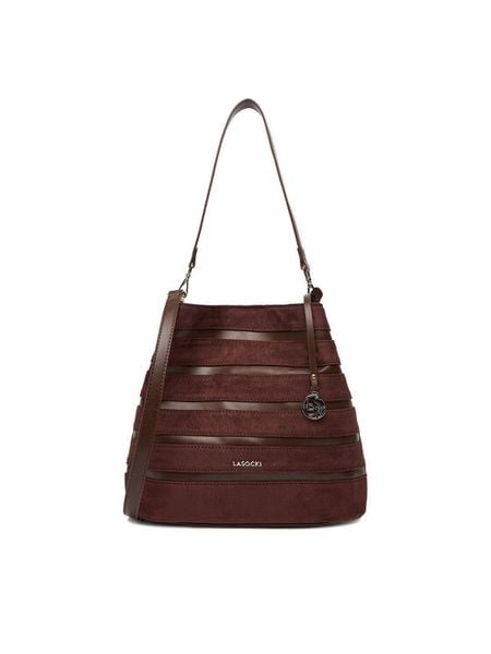 Lasocki Torebka C-LSK-L-013-08 Bordowy. Czerwone torebki klasyczne damskie Lasocki, z materiału, bez dodatków. Za 199.99 zł.