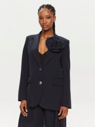 Maryley Marynarka 24EB202/43BL Granatowy Regular Fit. Niebieskie marynarki i żakiety damskie Maryley, s, bez wzorów, z syntetyku. Za 519.99 zł.