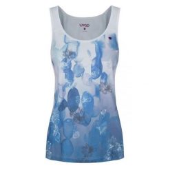 Damska koszulka na ramiączkach LOAP w kwiaty, M. Białe bluzki damskie ZSPORT, m, bez wzorów, bez kołnierzyka, bez ramiączek. Za 125.99 zł.