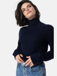 AUTHENTIC CASHMERE Kaszmirowy golf "Bise" w kolorze granatowym rozmiar: M. Niebieskie golfy damskie AUTHENTIC CASHMERE, m, bez wzorów, z kaszmiru, bez ramiączek. Za 404.10 zł.