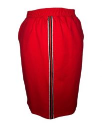 Czerwona dresowa spódnica Bea na gumce OSTATNIE SZTUKI PLUS SIZE XXL. Czerwone spódnice damskie Moda Size Plus Iwanek, l, z aplikacjami, z bawełny, eleganckie, midi. W wyprzedaży za 49.90 zł.
