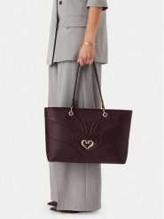 Eva Minge Torebka EO-LDA9293 Bordowy. Czerwone shopper bag Eva Minge, bez wzorów, ze skóry, bez dodatków. Za 299.99 zł.