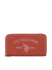 U.S. Polo Assn. Portfel WIUXT8413WVP Pomarańczowy. Brązowe portfele damskie U.S. Polo Assn., bez wzorów, z tworzywa sztucznego. Za 139.99 zł.