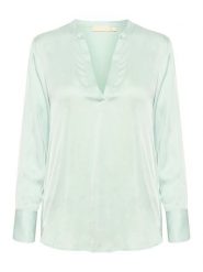 Soaked in Luxury Bluzka w kolorze zielonym rozmiar: XS. Zielone bluzki damskie Soaked in Luxury, s, bez wzorów, z wiskozy, klasyczne, bez kołnierzyka, bez ramiączek. Za 171.95 zł.