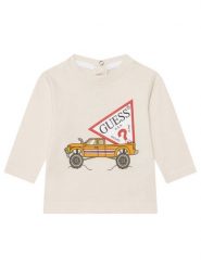Guess Bluzka I5BI01 I3Z14 Biały Regular Fit. Białe t-shirty i koszulki chłopięce Guess, z aplikacjami, z bawełny, bez kołnierzyka, bez ramiączek. Za 69.99 zł.