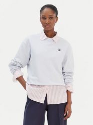 Tommy Hilfiger Bluza Script WW0WW49418 Błękitny Regular Fit. Niebieskie bluzy damskie Tommy Hilfiger, l, bez wzorów, z bawełny, bez kaptura. Za 299.99 zł.