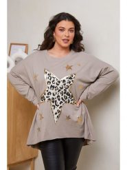 Curvy Lady Koszulka w kolorze szarobrązowym rozmiar: 48/50. Brązowe koszulki damskie Curvy Lady, bez wzorów, z bawełny, bez kołnierzyka, bez ramiączek. Za 96.60 zł.