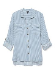 Vero Moda Koszula w kolorze błękitno-białym rozmiar: L. Białe koszule damskie Vero Moda, l, bez wzorów, z wiskozy, klasyczne, bez kołnierzyka, bez ramiączek. Za 87.81 zł.