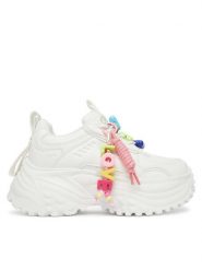 Buffalo Sneakersy Turbo Fun 1636743 Biały. Białe obuwie sportowe damskie Buffalo, z materiału, bez zapięcia. Za 469.99 zł.