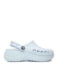 Crocs Klapki C-BAYA PLATFORM CLOG 208186-4JQ Niebieski. Niebieskie klapki damskie Crocs, bez wzorów, z tworzywa sztucznego, bez obcasa, bez zapięcia. Za 179.99 zł.