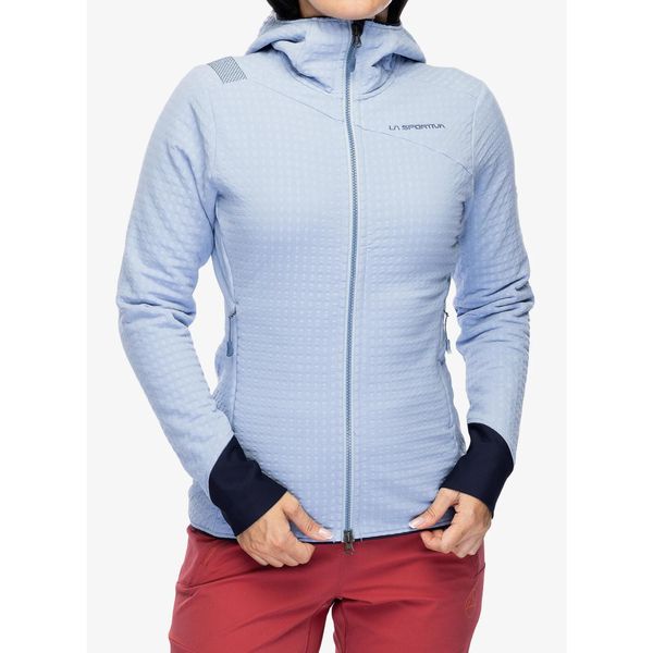 Bluza polarowa damska La Sportiva Bristen Thermal Hoody. Niebieskie bluzy damskie La Sportiva, xs, bez wzorów, z polaru, bez kaptura. Za 765.99 zł.