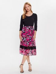 Liu Jo Sukienka codzienna WF3060 J7821 Czarny Regular Fit. Czarne sukienki damskie Liu Jo, bez wzorów, z syntetyku, bez ramiączek. Za 969.99 zł.