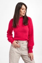 Sweter damski z alpaki Kristin MARELLA. Swetry klasyczne damskie Marella, l, bez kołnierzyka. W wyprzedaży za 678.30 zł.