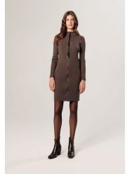 Rodier Sukienka w kolorze jasnobrązowym rozmiar: XL. Brązowe sukienki damskie Rodier, bez wzorów, z wełny, klasyczne, bez ramiączek. Za 304.99 zł.