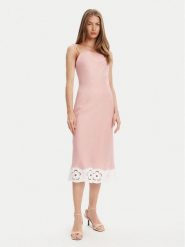 STAUD Sukienka letnia Palo R25S2283LN Różowy Regular Fit. Czerwone sukienki damskie STAUD, bez wzorów, ze lnu, bez ramiączek. Za 1,539.00 zł.