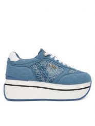 Guess Sneakersy FLPC11 FAL12 Niebieski. Niebieskie obuwie sportowe damskie Guess, z materiału, bez zapięcia. Za 639.99 zł.