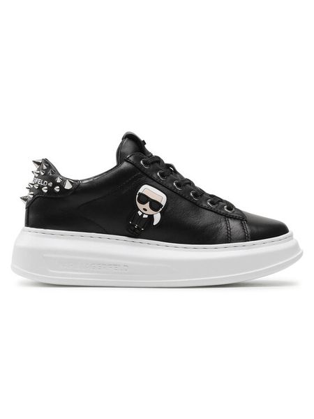 KARL LAGERFELD Sneakersy KL62529 Czarny. Czarne obuwie sportowe damskie KARL LAGERFELD, ze skóry, bez zapięcia. Za 939.99 zł.