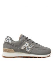 New Balance Sneakersy WL574IJ2 Szary. Szare obuwie sportowe damskie New Balance, ze skóry, bez zapięcia. Za 329.99 zł.