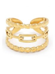 MOODE Pierścionek "Valerie" rozmiar: onesize. Żółte pierścionki damskie MOODE, ze stali. Za 87.81 zł.